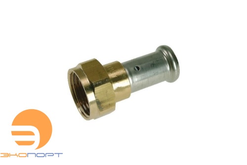 Муфта 20х3/4 НГ плоское уплотнение латунь пресс HENCO