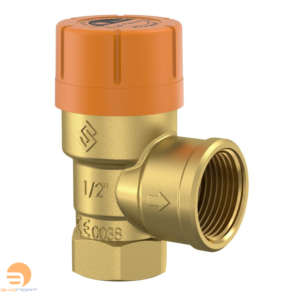 Клапан предохранительный Prescor Solar 1/2" x 3/4" (внутр. резьба), Рсраб=3,0 бар, Tmax=160оС