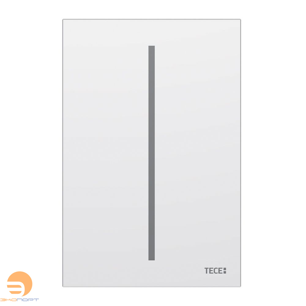 Электронная панель смыва писсуара TECEfilo, стекло белое, питание от сети 230 В, TECE
