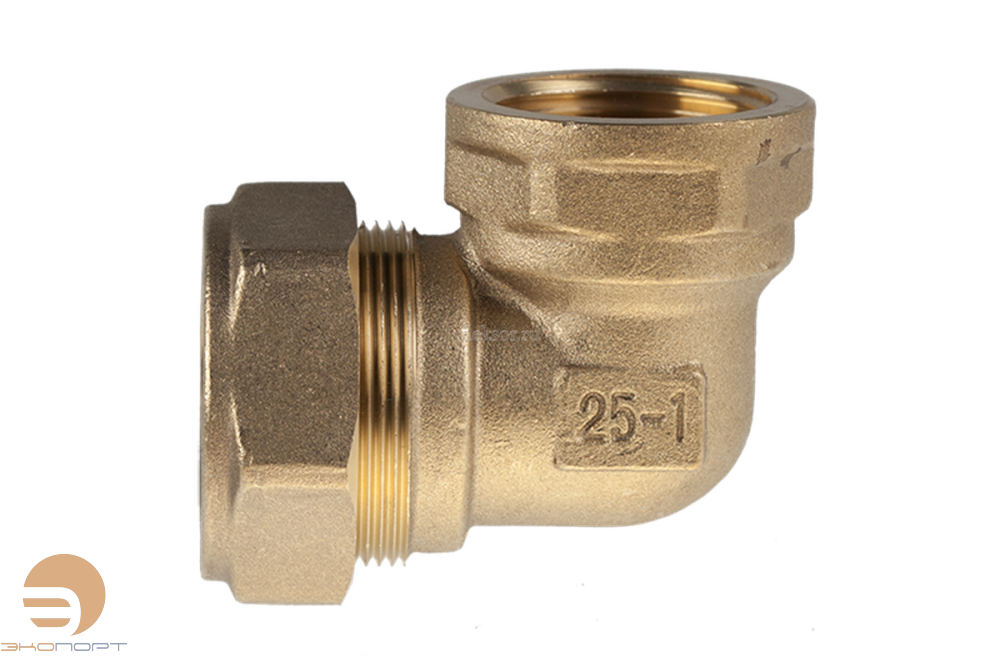 Угольник EF 25x1" ВР метал. кольцо Stacort