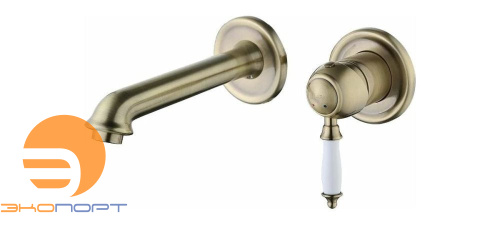 Смеситель для умывальника VILLA, встраиваемый, бронза, LEMARK