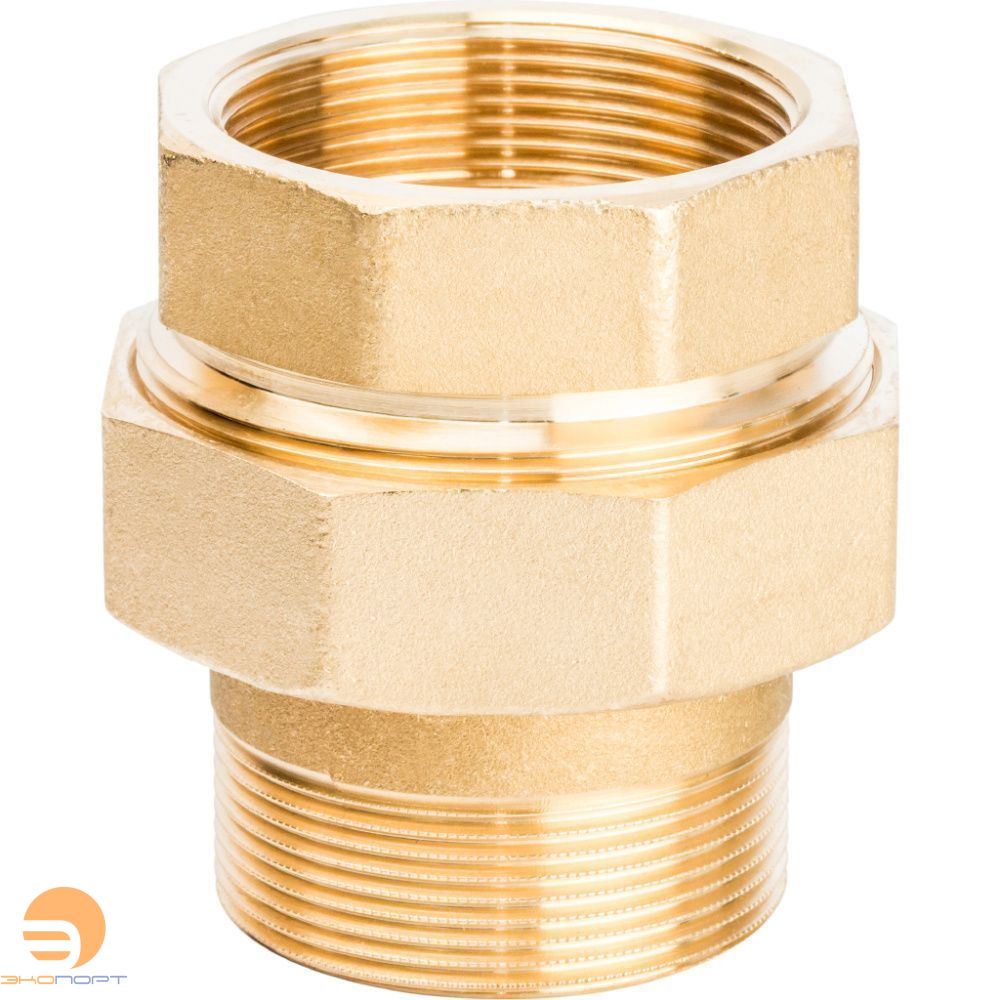 Сгон прямой (американка)  2" НВ латунь,  STOUT