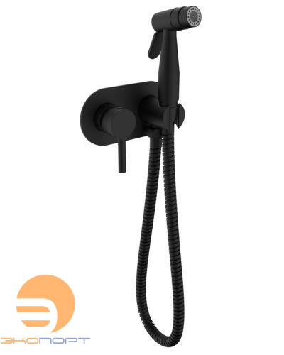 Смеситель с гигиеническим душем встраиваемый R20 черный матовый RAGLO