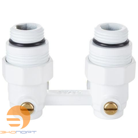 Узел нижнего подключения угловой 1/2"х3/4" EK (белый), под отвертку, Royal Thermo
