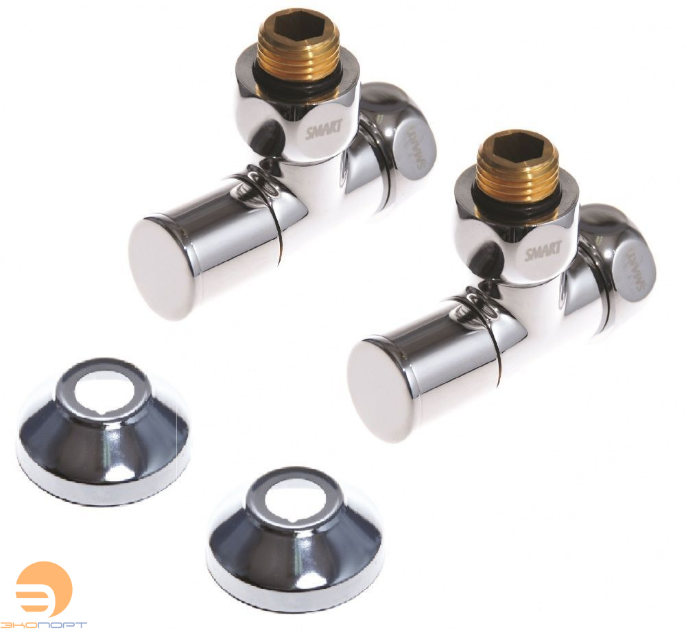 Кран угловой колпачок 3/4"х1/2" г/ш с отражателем SMART/Компл ПАРА (2шт.) (SMT8510SCH0405/2С)