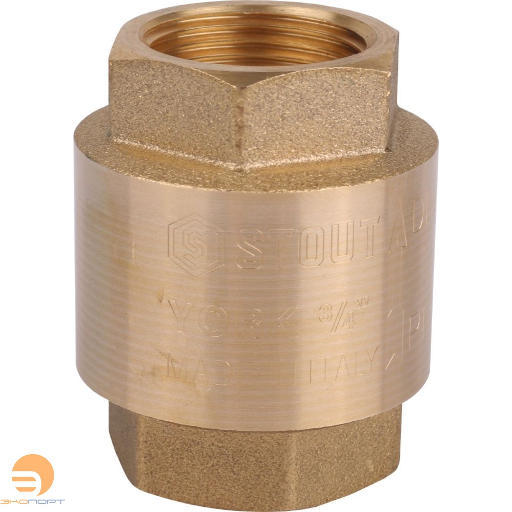 Клапан обр.   3/4" с пластик. седлом пружинный  STOUT