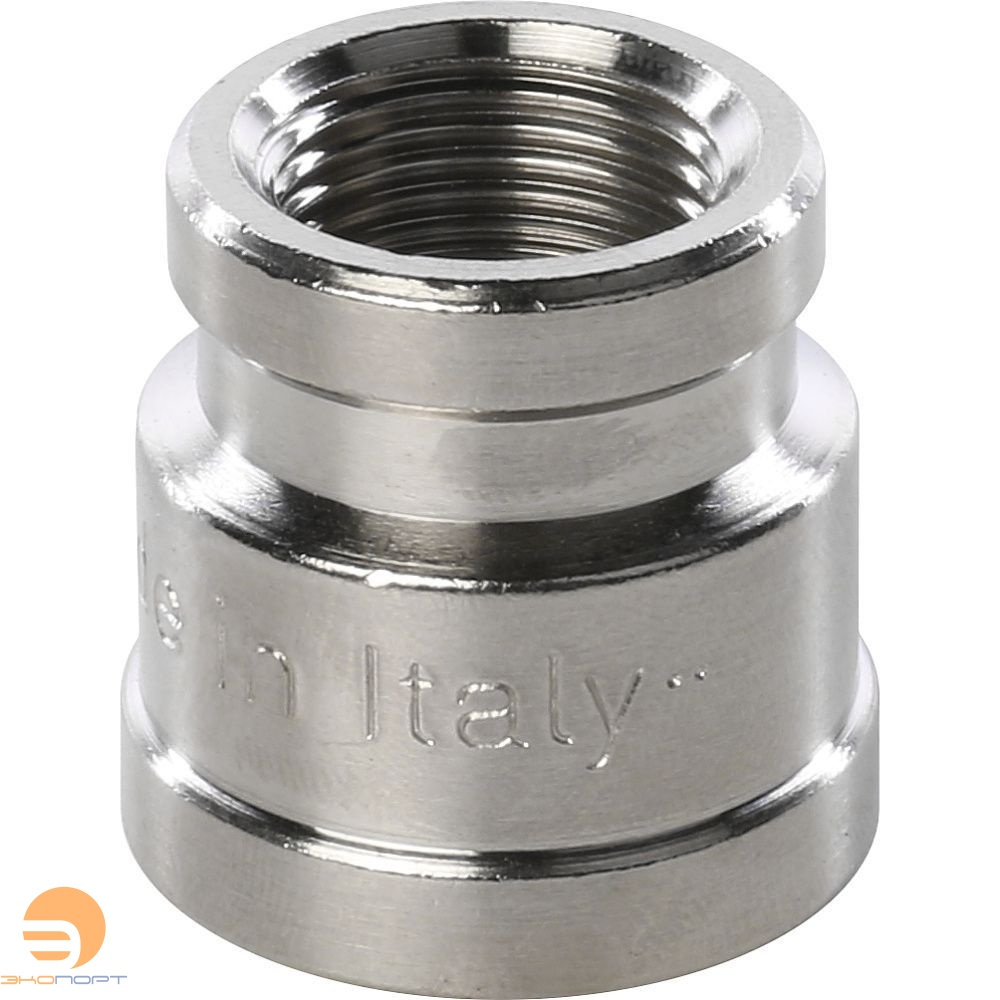 Муфта переходная ВВ   1/2х3/8 (никель) STOUT