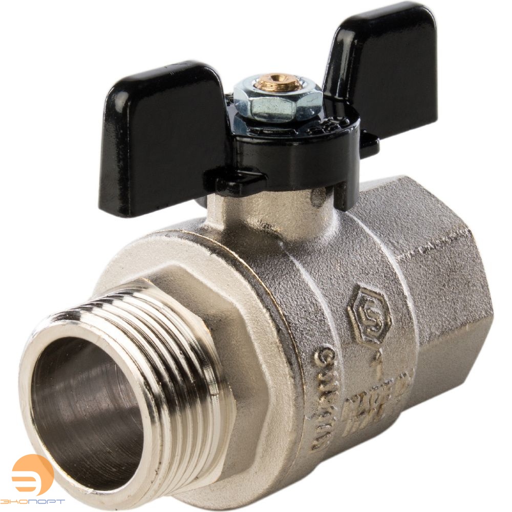 Кран шаровой полнопроходной ВН 1" (бабочка) STOUT