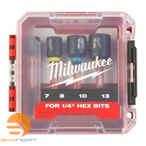 Набор насадок магнитных торцевых SHOCKWAVE 4 шт,Milwaukee