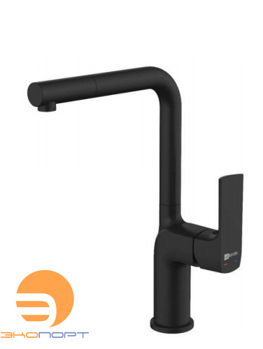Смеситель для кухни URSUS, с высоким поворотным изливом, черный, LEMARK