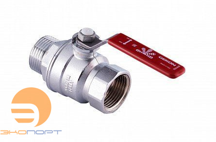 Кран шаров.хромир. с вн./нар. резьбой 1 1/4", ручка-рычаг Gekon