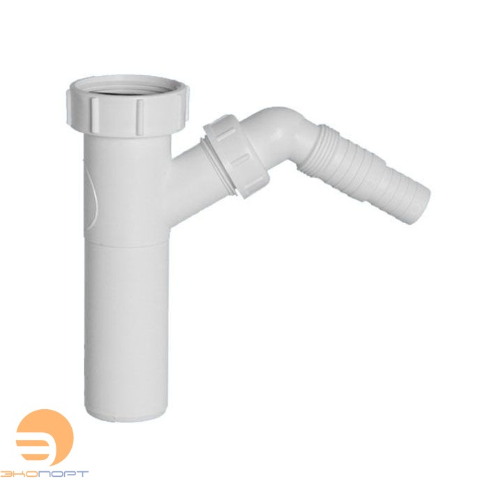 Вставка (1 1/2"хDN40мм) с адаптером под углом д/слива быт.тех., H 80мм McAlpine