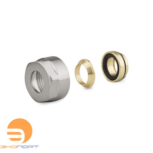 Соединение резьбозажим. 15 (резьба 3/4") матовый никель Varmega