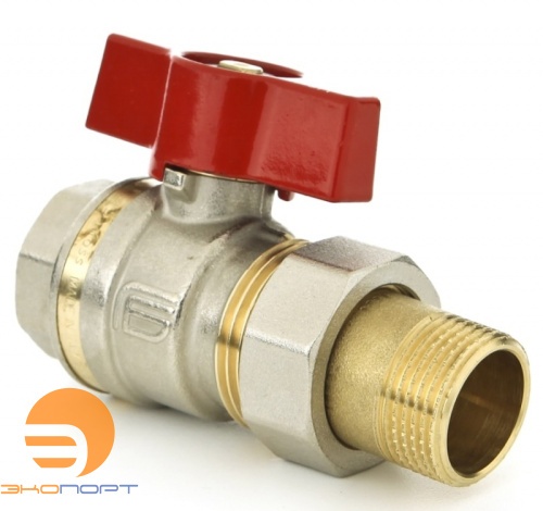 Кран шаровой с накидной гайкой BVR-F Ду25, Py40, Tmax=110C