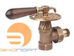 Вентиль BR с деревянной ручкой 1/2" угловой верхний Carlo Poletti