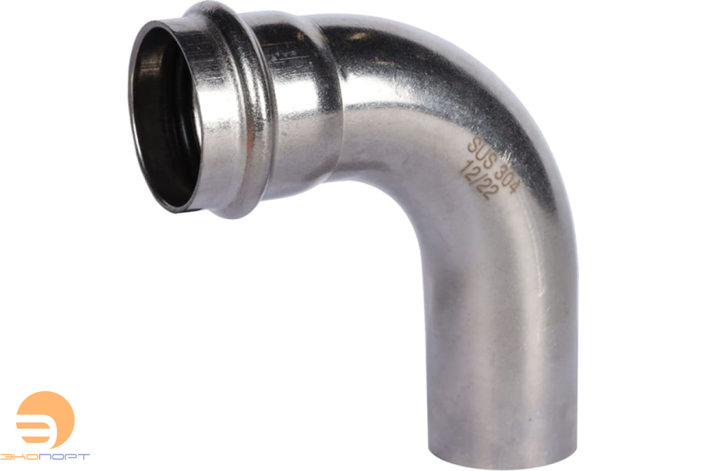 Отвод НВ 28х90* нерж. Rommer