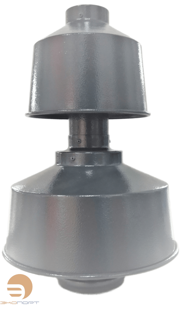 Оголовок с ветрозащитой D60/100 ЧЕРНЫЙ, KRATS