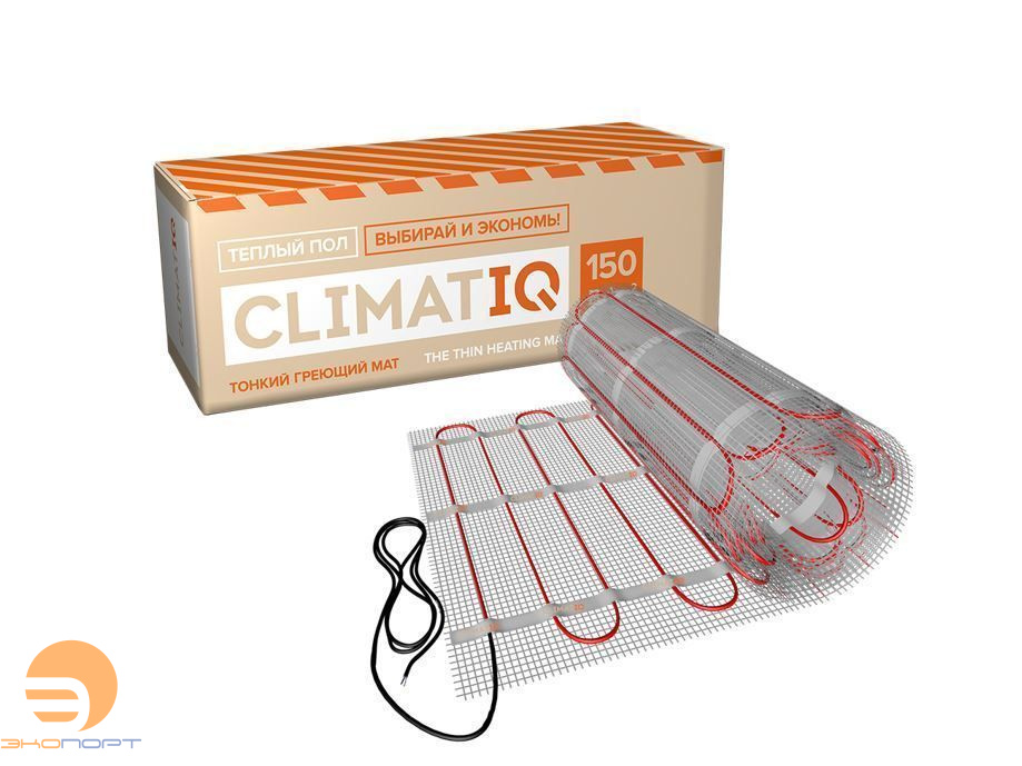 Мат электрический CLIMATIQ MAT -  2,5 м2 150Вт/м2 (мощность секции 375 Вт) (оранжевая коробка)