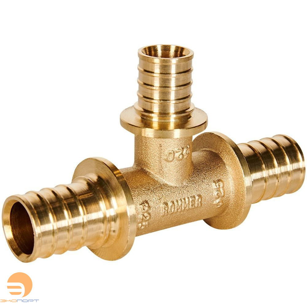 Тройник переходной 25-20-25 латунь Rommer
