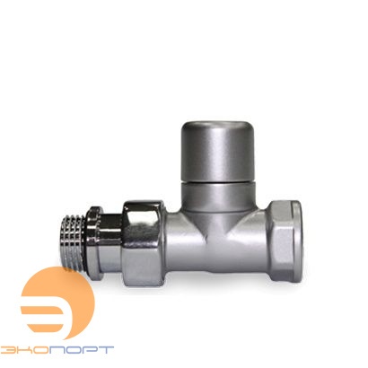 Клапан запорный прямой 1/2", серия Ovus, цвет серый матовый SR Rubinetterie