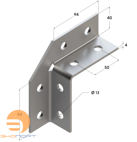 Угол универсальный ТAU  90 38-41 4F8, Termoclip