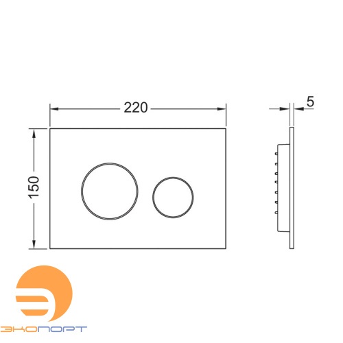 Клавиша TECEloop 2.0, пластиковая, хром глянцевый