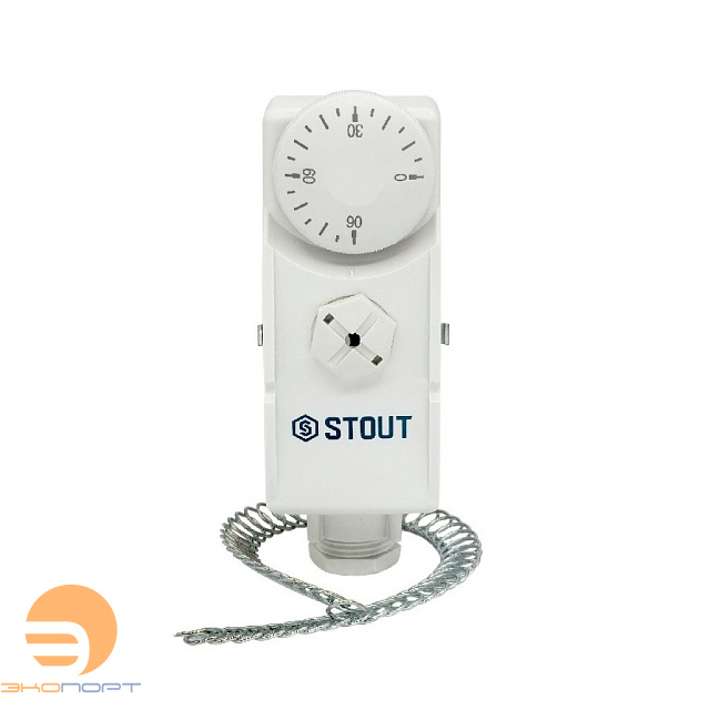 Термостат накладной механический с пружинным фиксатором 0-90°С STOUT
