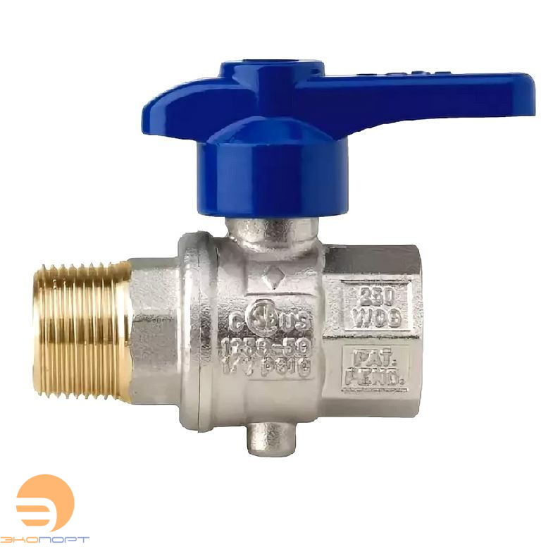 Затвор дисковый ВН  3/4", запорно-регулирующий EUROFLY (синяя ручка) RB