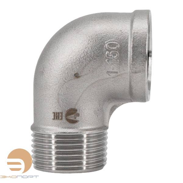 Отвод 90град ВH 1/4" PN16 нерж. сталь AISI316