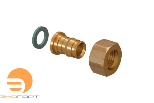 Штуцер UPONOR Q&E с накидной гайкой 16-1/2"НГ латунный