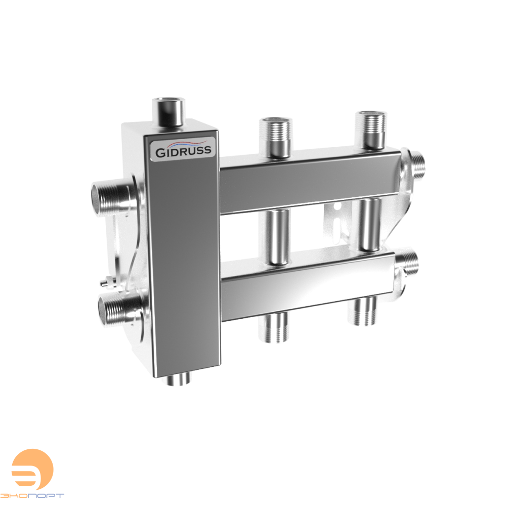 Балансировочный коллектор BMSS-40-3DU (2 контур вниз или вверх и 1 в сторону) GIDRUSS