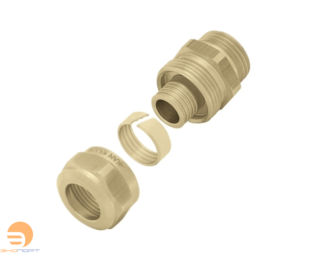 Соединитель свинчиваемый 25*3,5 G1/2" НP латунный KAN-therm