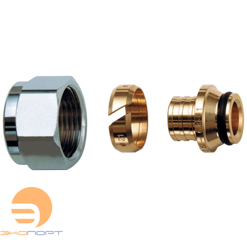 Соединение резьбовое 20х2,0 со стяжным кольцом  FF-therm FH, латунь Frankische