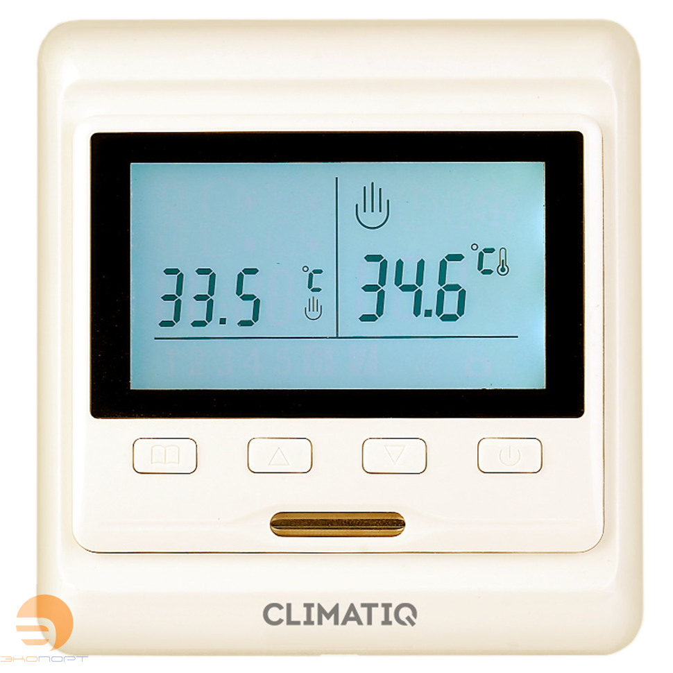 Терморегулятор CLIMATIQ PT програмируемый, слоновая кость