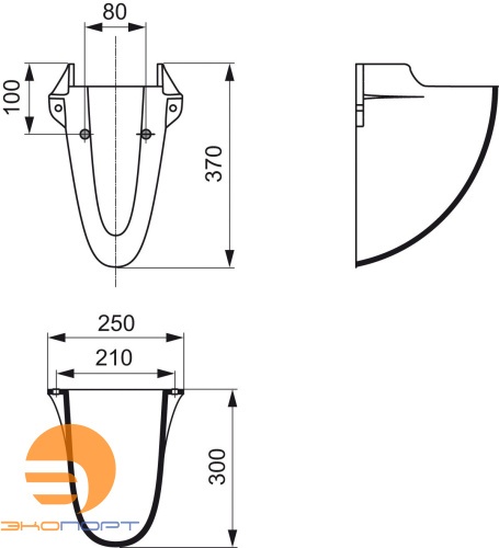 Комплект раковины с полуколонной 65х52 Oceanе (W306001+W306101) IDEAL STANDARD