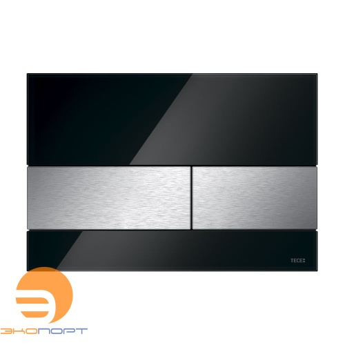 Клавиша TECEsquare, стекло черное, клавиши нерж. сталь (с покрытием против отпечатков пальцев)