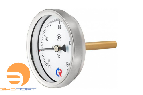 Термометр биметаллический БT-41.211, 80мм (0...+160C) G1/2", L64, кл.т.1,5, аксиальный