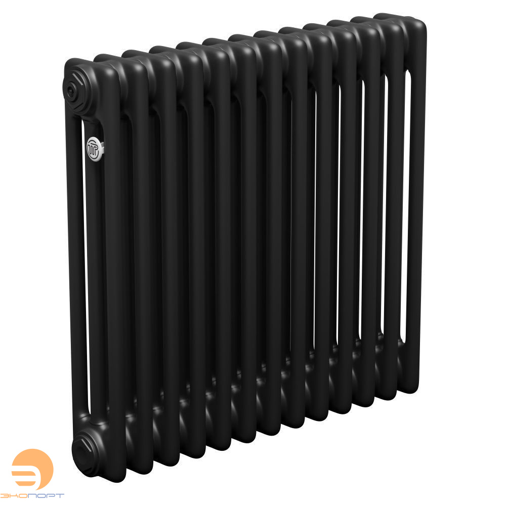 Дизайн-радиатор 3057 - 20 секции НП 1/2 ТВ RAL9005М (черный матовый) Теплофорт