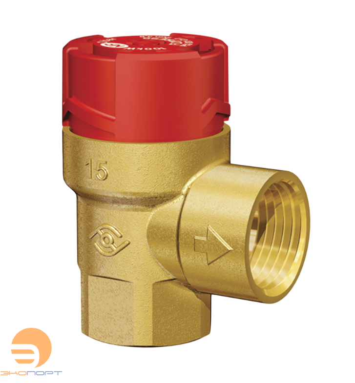 Клапан предохранительный Prescor 1/2" х 1/2" (ВР) P=1,5 бар, Тмах.=120оС