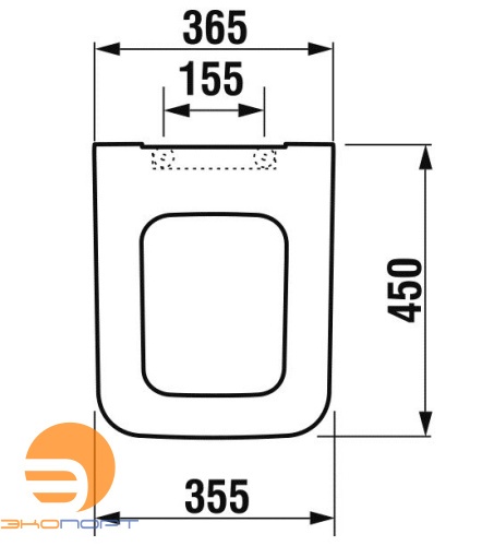 Сиденье с крышкой PURE, дюропласт, JIKA