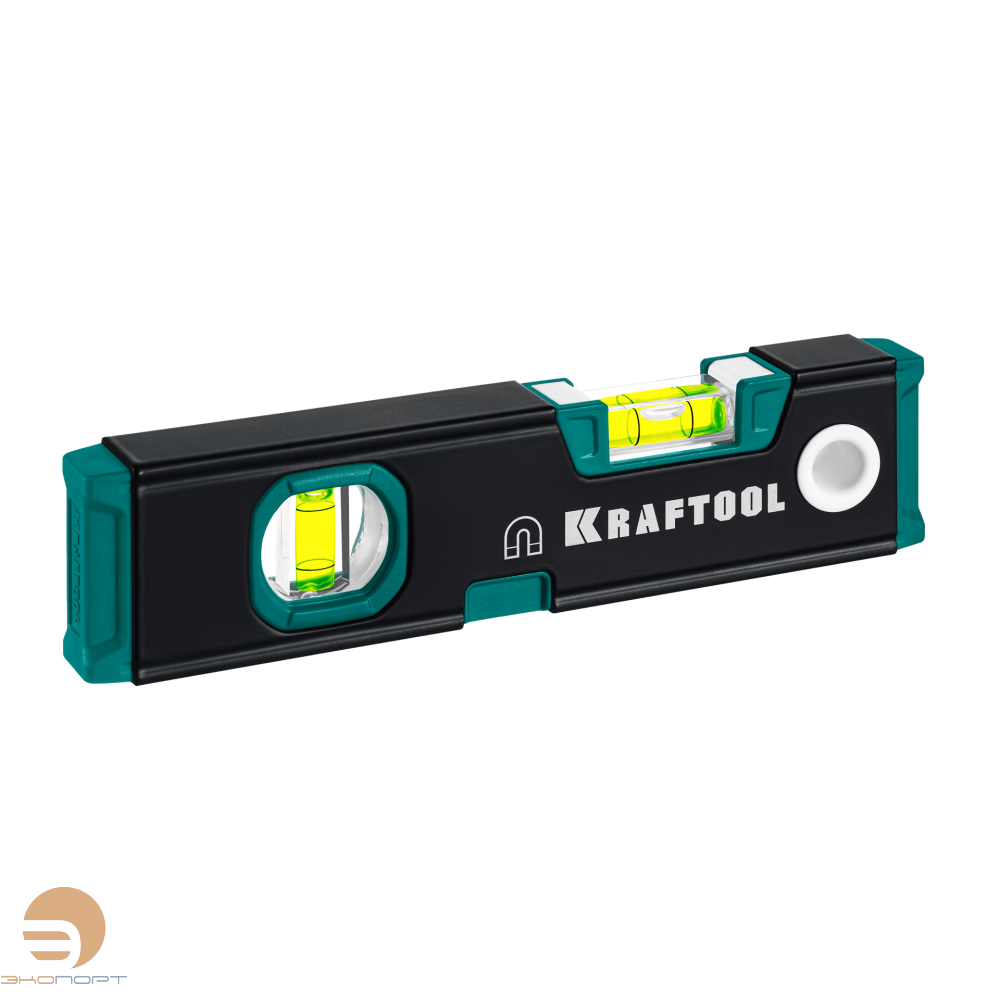 Уровень магнитный усиленный с зеркальным глазком 200 мм Kompakt-200, Kraftool