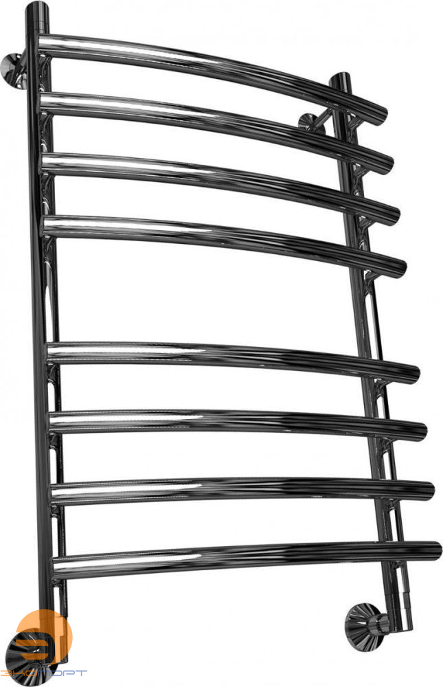 Полотенцесушитель R primo 80/50 см 1"-3/4"-1/2", хром, нержавеющая сталь, нижнее подключение Водяной (К1), ДВИН