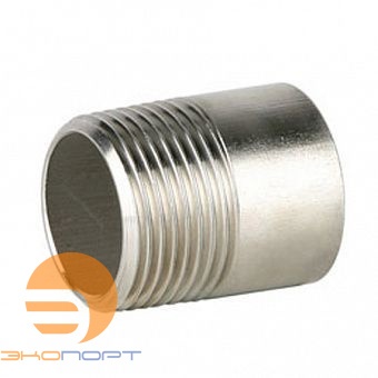 Ниппель под приварку DN 1 1/2', PN20, нерж. сталь AISI316, DN трубы - 48,3 мм