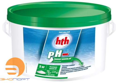 pH минус порошок, 5кг, hth