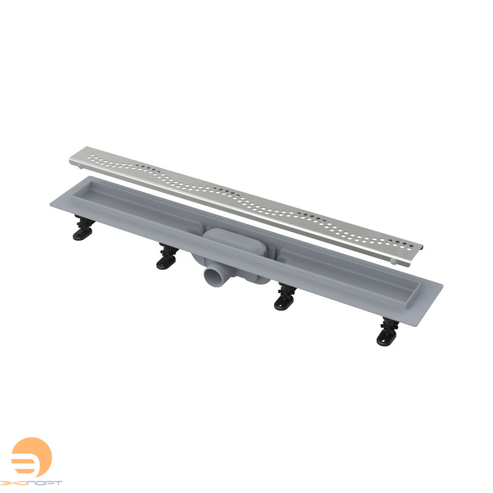 Водоотводящий желоб пласт. в комплекте (решетка, ножки,гидроизоляция) 750 мм ALCA PLAST (AG100101750)