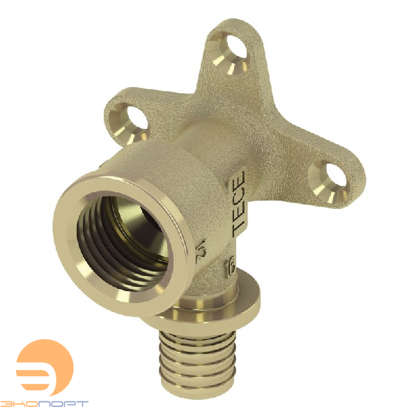 Уголок настенный с креплением ВР  20х 3/4" латунь TECE