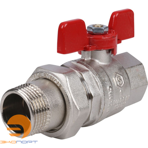Кран шаровой полнопроходной со сгоном (EPDM) ВН 1" (бабочка) STOUT