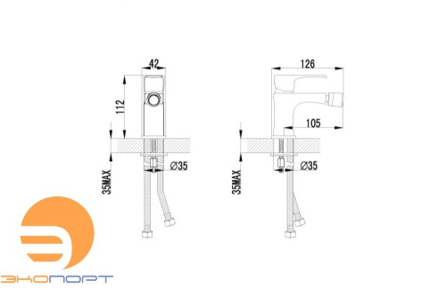 Смеситель для биде plus FACTOR хром LEMARK