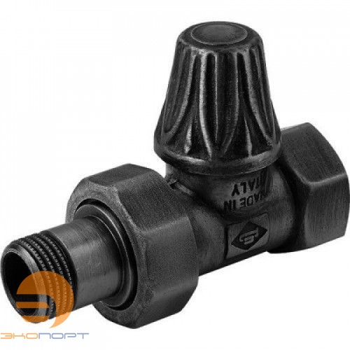 Вентиль латунный Artistic 1/2'F прямой нижний, Антрацит Carlo Poletti 