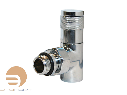 Вентиль ручной регулировки угловой 1/2" PIANO ХРОМ Royal Thermo (уп. блистер=2шт)